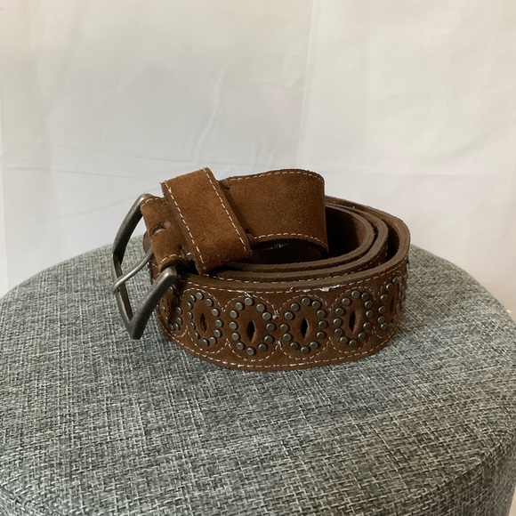 American Eagle Outfitters Accessories - American Eagle Outfitters Brown Suede Leather Studded Belt
